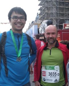 Meder und Bernhard nach dem Lauf
